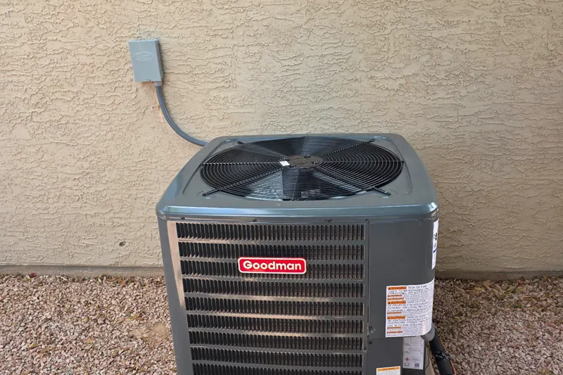New Goodman AC condenser installed by Chandler Air Mechanical