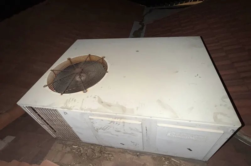 Rooftop HVAC unit on an after-hours call